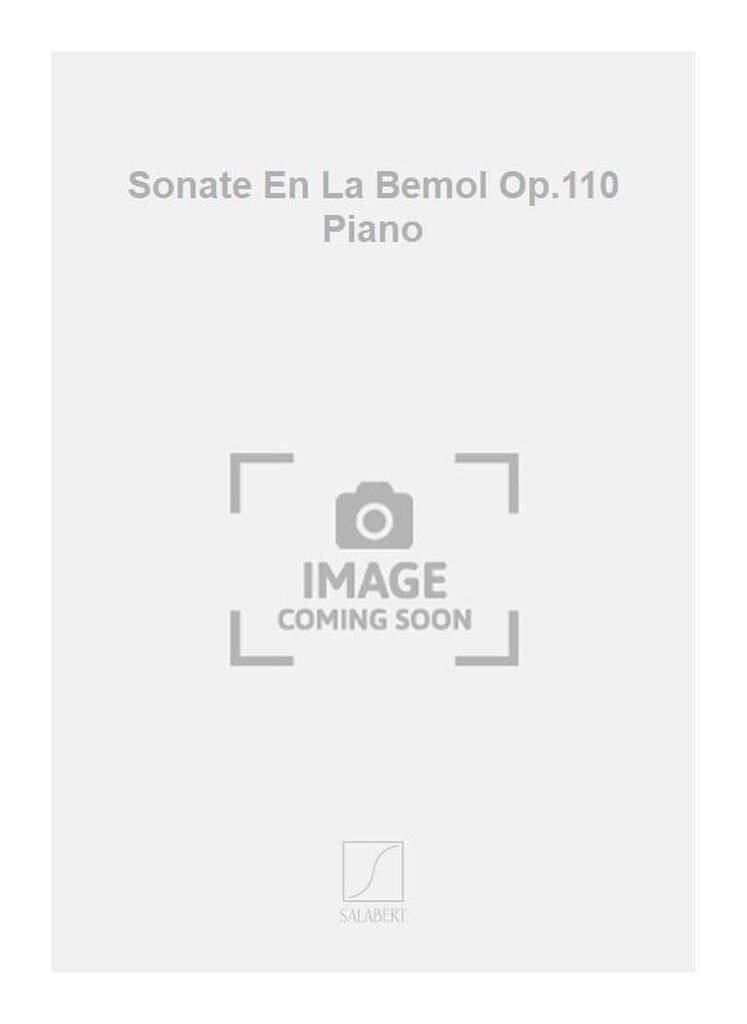 Sonate En La Bemol Op.110 Piano
